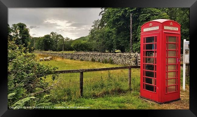 You May Telephone From Here (Ettrick) Framed Print by Lee Osborne
