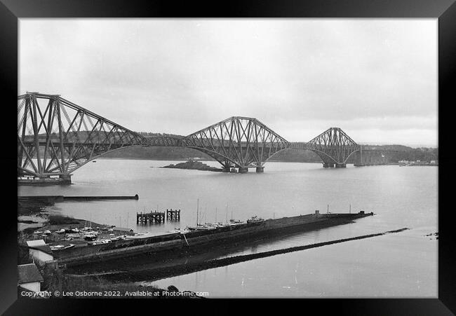 Forth Bridge from North Queensferry Framed Print by Lee Osborne