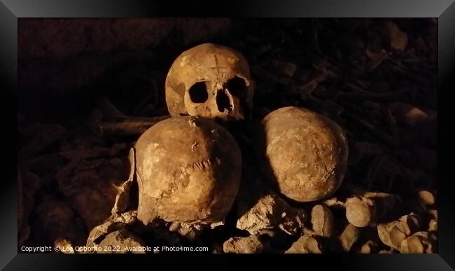 Skulls, Paris Catacombs Framed Print by Lee Osborne