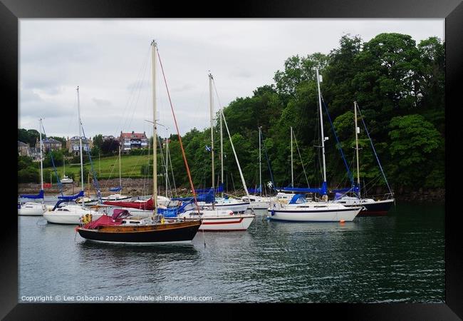 Boats In The Harbour, Aberdour Framed Print by Lee Osborne