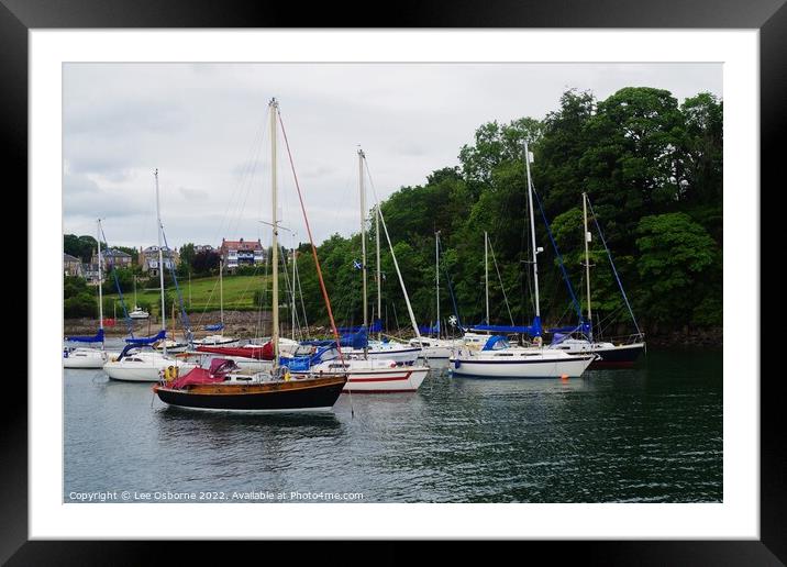 Boats In The Harbour, Aberdour Framed Mounted Print by Lee Osborne