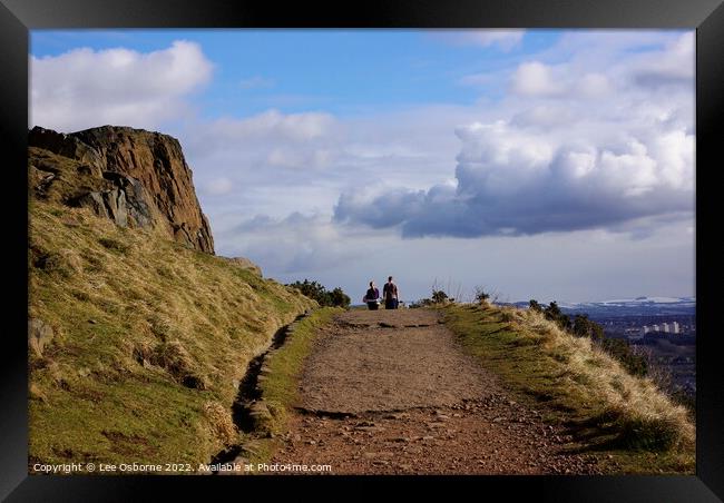 The Radical Road to Arthur's Seat Framed Print by Lee Osborne