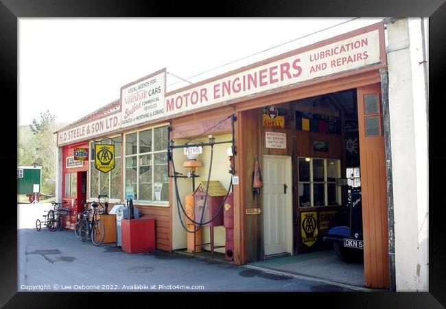 H.D. Steele, Motor Engineers Framed Print by Lee Osborne