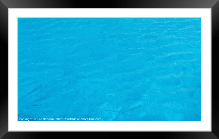 Blue Water Framed Mounted Print by Lee Osborne