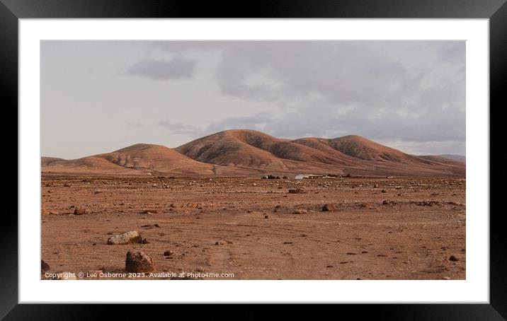 Hills of Fuerteventura Framed Mounted Print by Lee Osborne