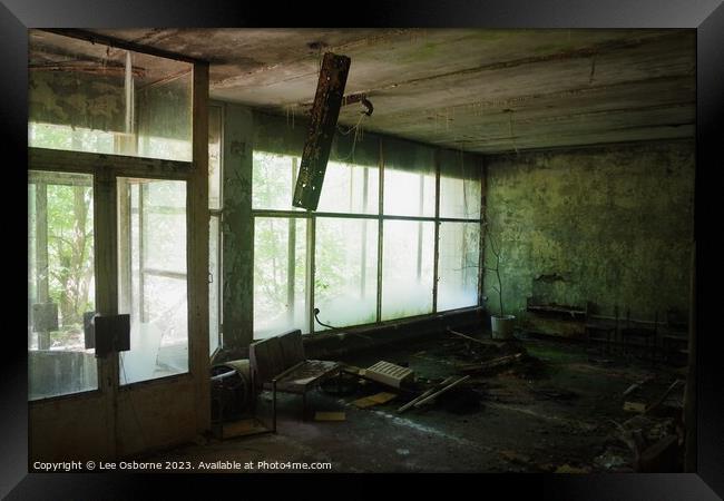 Welcome to Hospital Number 126, Pripyat (Chernobyl Exclusion Zone, Ukraine) Framed Print by Lee Osborne