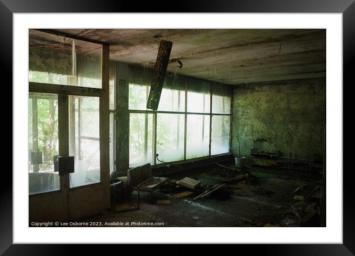 Welcome to Hospital Number 126, Pripyat (Chernobyl Exclusion Zone, Ukraine) Framed Mounted Print by Lee Osborne