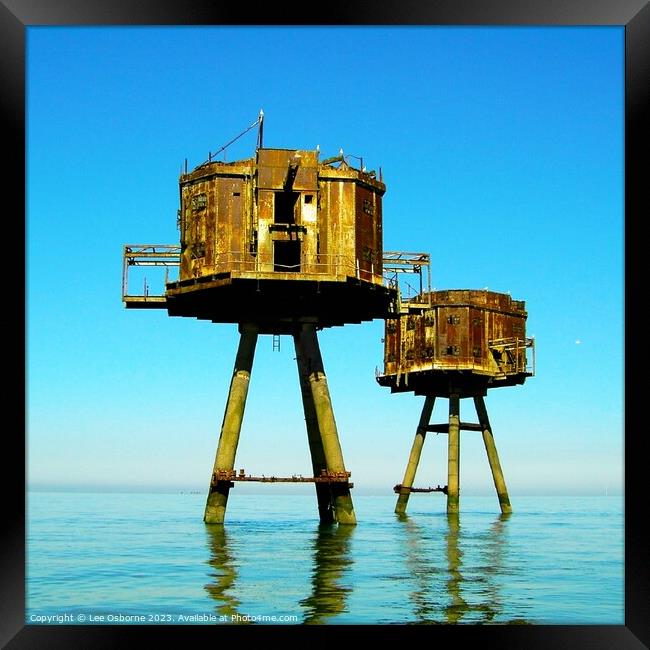 Maunsell Sea Forts, Herne Bay Framed Print by Lee Osborne