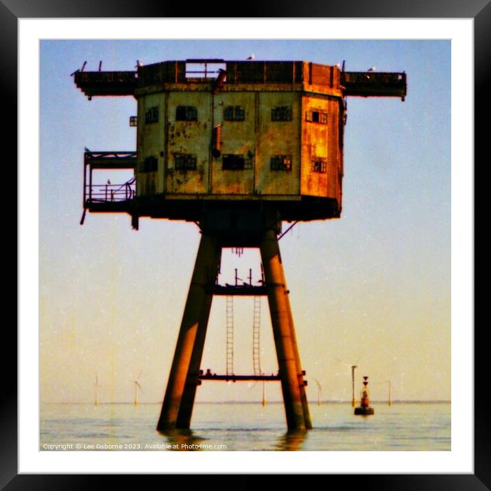 Maunsell Sea Fort, Herne Bay Framed Mounted Print by Lee Osborne