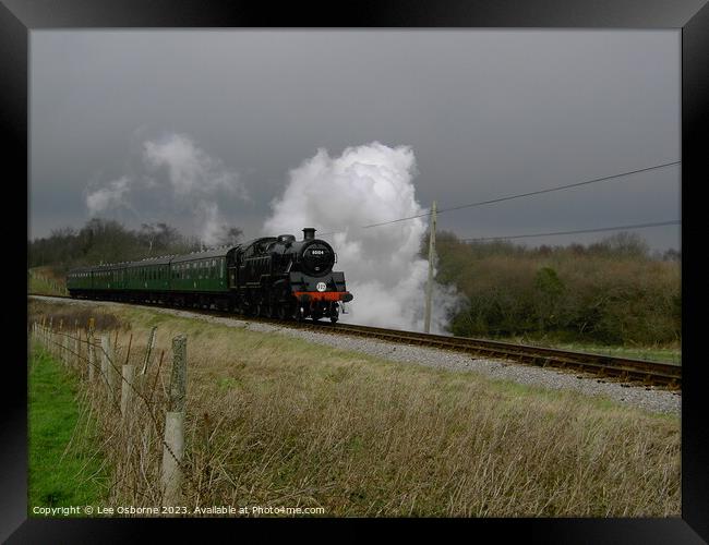 British Railways 4MT 80104, Swanage Railway Framed Print by Lee Osborne