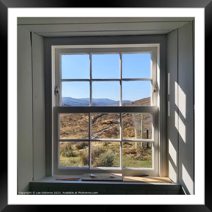 View From The Bothy Window Framed Mounted Print by Lee Osborne