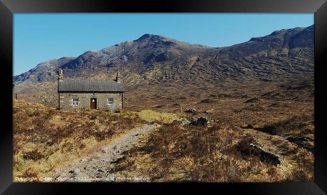 Coire Fionnaraich Bothy, Highlands Framed Print by Lee Osborne