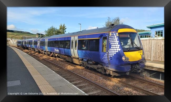 ScotRail Class 170 Train, Stow, Scottish Borders Framed Print by Lee Osborne