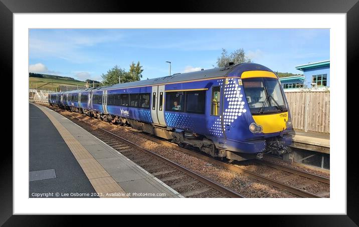 ScotRail Class 170 Train, Stow, Scottish Borders Framed Mounted Print by Lee Osborne