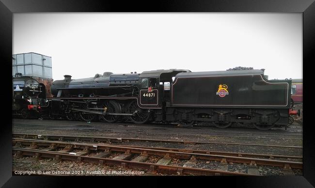 Black Five On Shed Framed Print by Lee Osborne