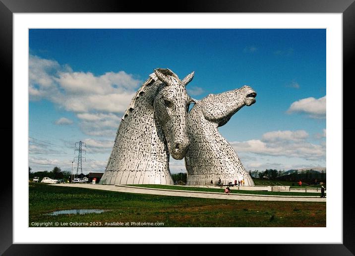 The Kelpies, Falkirk, Scotland Framed Mounted Print by Lee Osborne