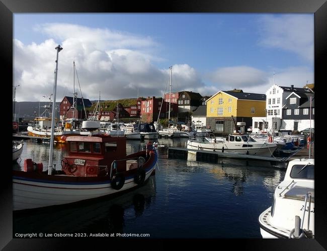 Harbour, Tórshavn, Faroe Islands Framed Print by Lee Osborne