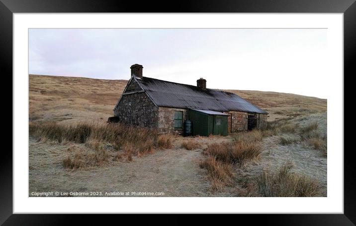 Gorton Bothy in Winter, Highlands, Scotland Framed Mounted Print by Lee Osborne