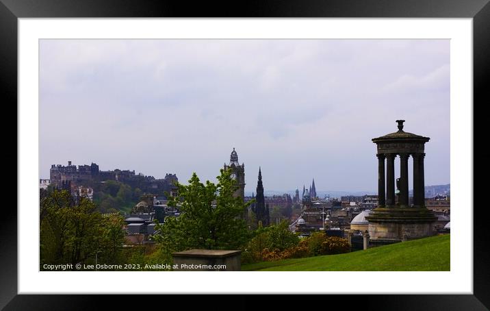 Edinburgh Skyline from Calton Hill Framed Mounted Print by Lee Osborne
