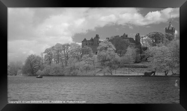 Linlithgow Loch, Palace and Church - Infrared Framed Print by Lee Osborne