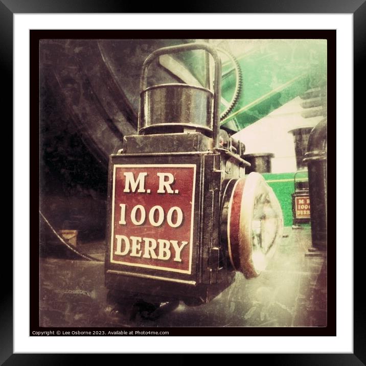 Locomotive Lamp Framed Mounted Print by Lee Osborne