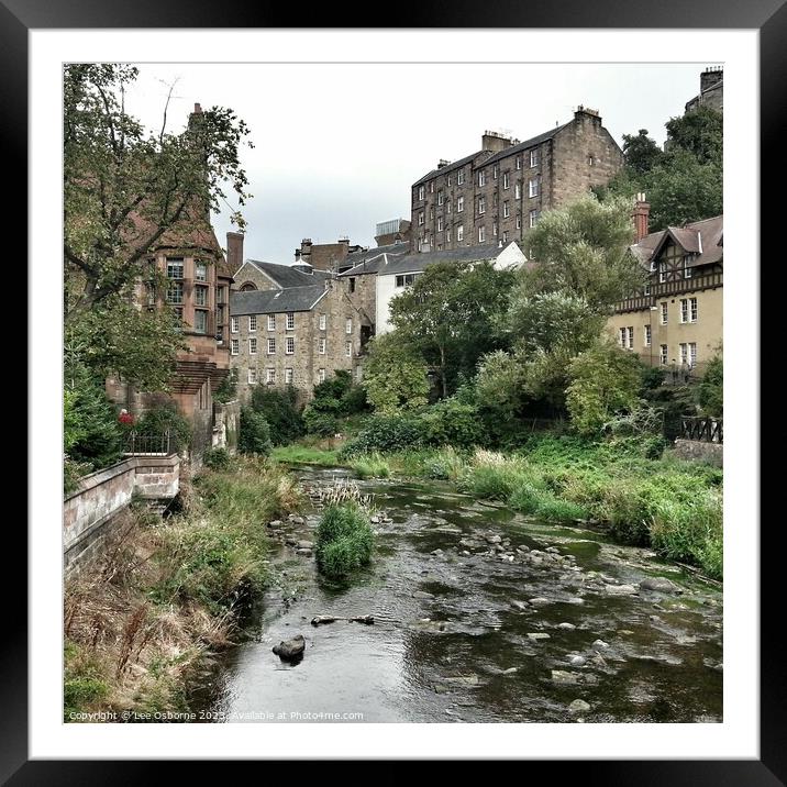Dean Village and Water of Leith, Edinburgh Framed Mounted Print by Lee Osborne