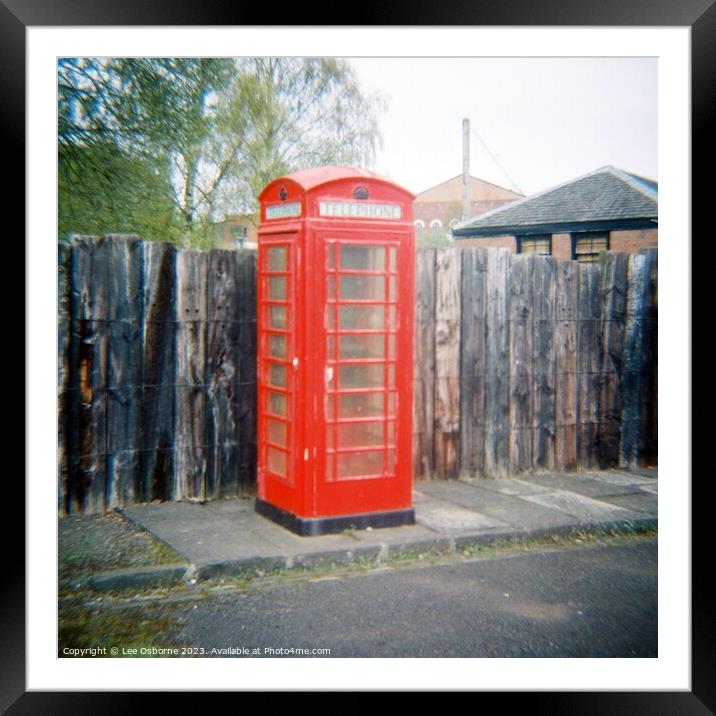 You May Telephone From Here Framed Mounted Print by Lee Osborne