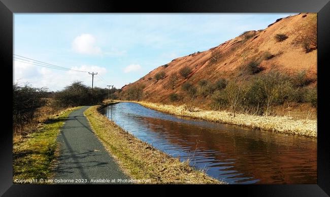 Faucheldean Bing and Union Canal, West Lothian Framed Print by Lee Osborne
