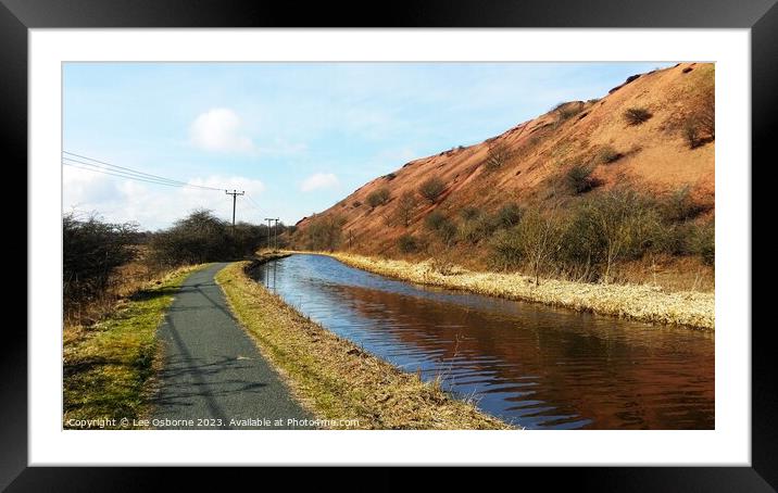 Faucheldean Bing and Union Canal, West Lothian Framed Mounted Print by Lee Osborne