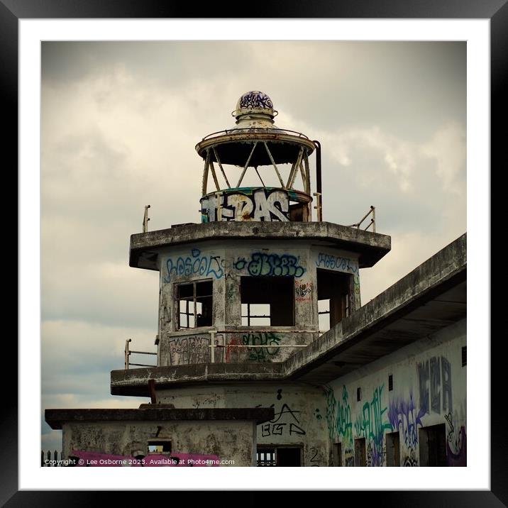 Western Harbour Lighthouse, Edinburgh Framed Mounted Print by Lee Osborne