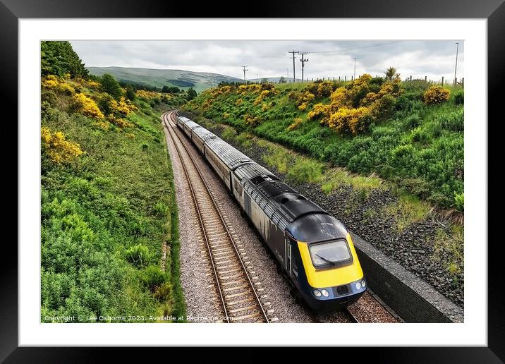 ScotRail Inter7City High Speed Train, Gleneagles Framed Mounted Print by Lee Osborne