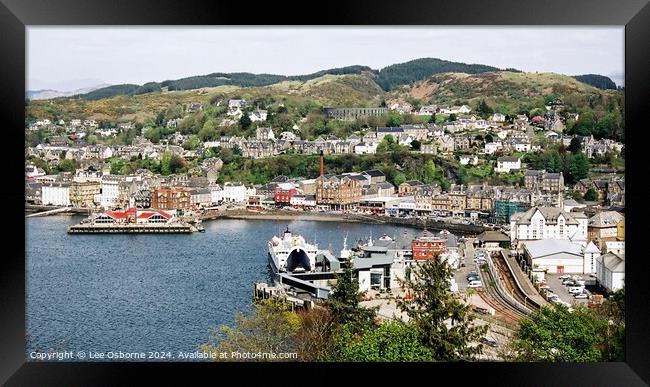 Oban, Harbour and Town Framed Print by Lee Osborne