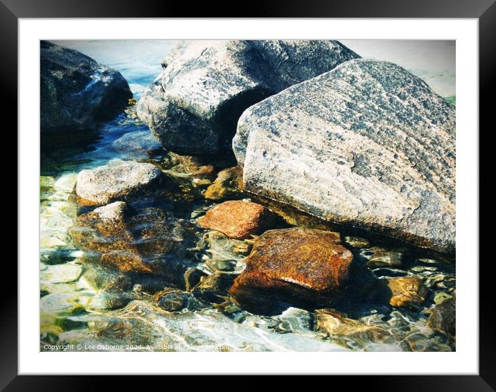 In The Rockpools Framed Mounted Print by Lee Osborne
