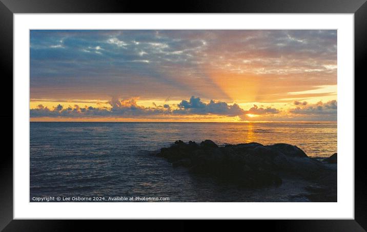 South Uist Sunset 1 Framed Mounted Print by Lee Osborne