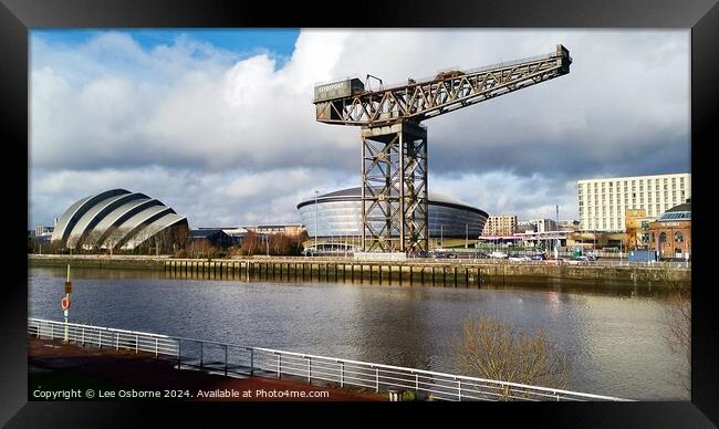 Glasgow - SEC, Hydro and Finnieston Crane Framed Print by Lee Osborne