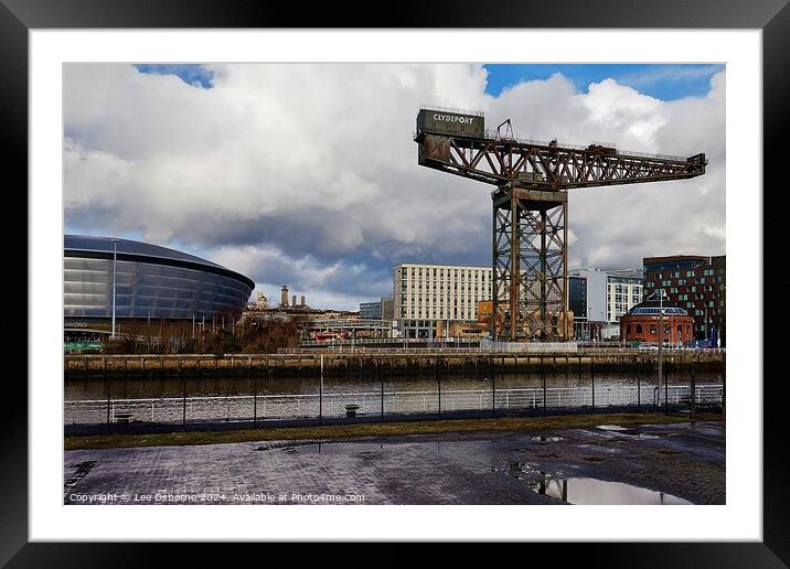 Glasgow - Hydro and Finnieston Crane Framed Mounted Print by Lee Osborne