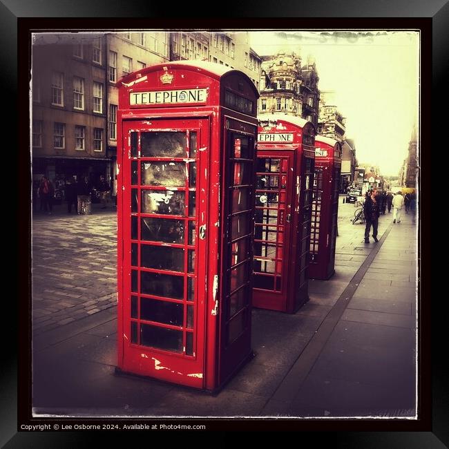 You May Telephone From Here (Royal Mile) 1 Framed Print by Lee Osborne