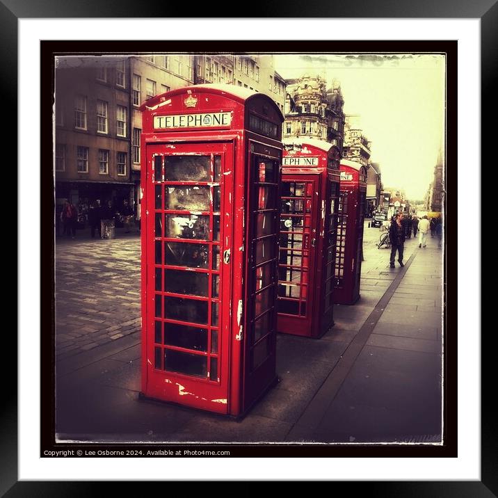 You May Telephone From Here (Royal Mile) 1 Framed Mounted Print by Lee Osborne