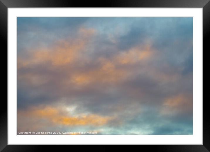 Evening Sky 2 Framed Mounted Print by Lee Osborne