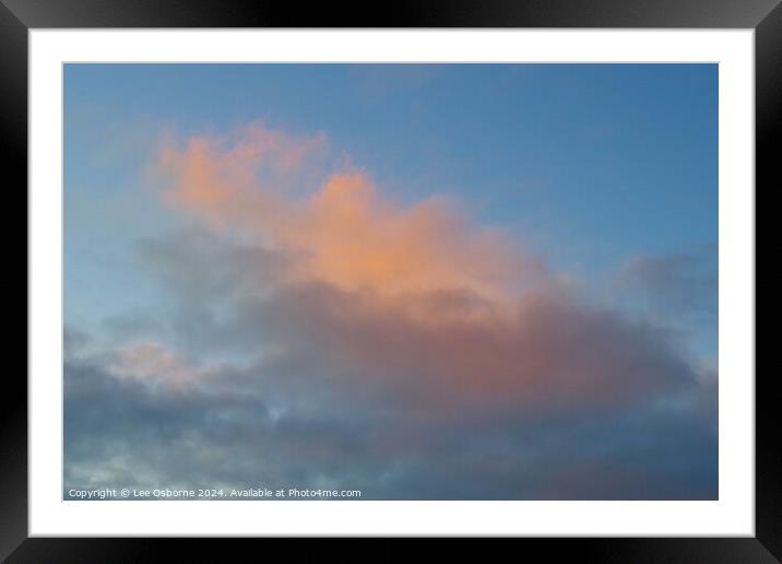 Evening Sky 4 Framed Mounted Print by Lee Osborne