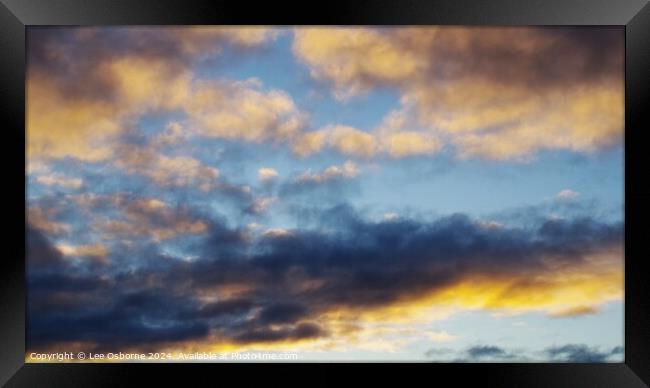 Evening Sky 6 Framed Print by Lee Osborne