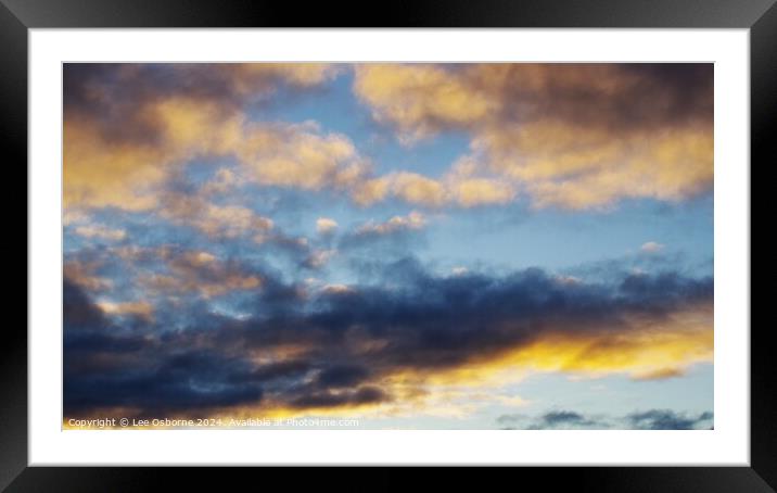 Evening Sky 6 Framed Mounted Print by Lee Osborne
