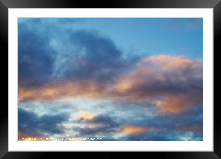 Evening Sky 8 Framed Mounted Print by Lee Osborne
