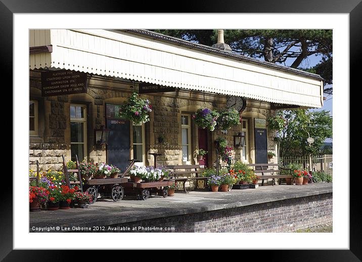 Gotherington Railway Station Framed Mounted Print by Lee Osborne