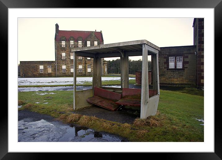 The Bus That Never Comes Framed Mounted Print by Lee Osborne