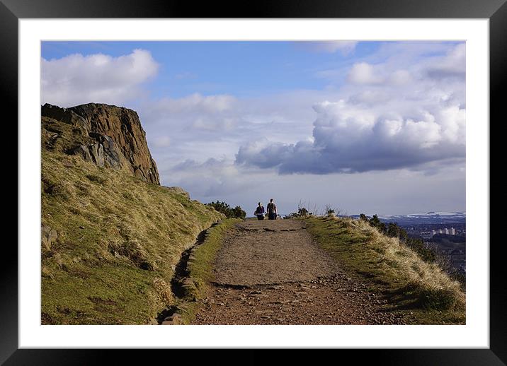 Radical Road to Arthur's Seat Framed Mounted Print by Lee Osborne
