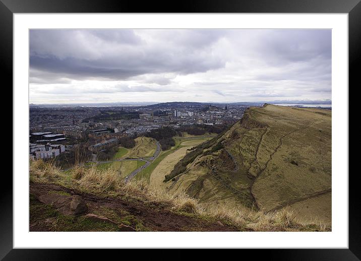 View from Arthur's Seat, Edinburgh Framed Mounted Print by Lee Osborne