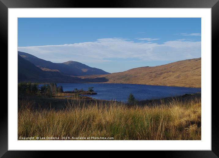 Loch Dee, Dumfries and Galloway Framed Mounted Print by Lee Osborne