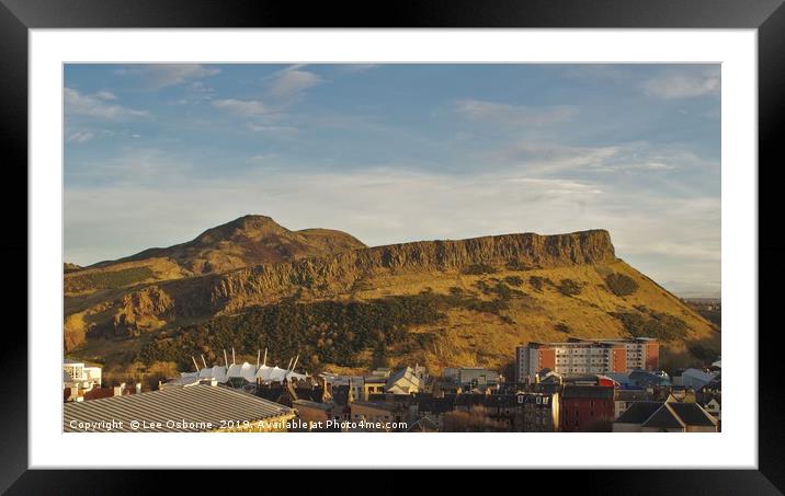 Golden Hour on Arthur's Seat Framed Mounted Print by Lee Osborne