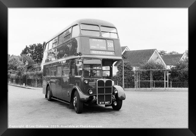 Vintage Classic London Bus Framed Print by Lee Osborne